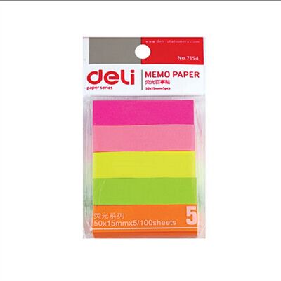 Deli 7154 sticky note (4 color) 15mmx 50mm